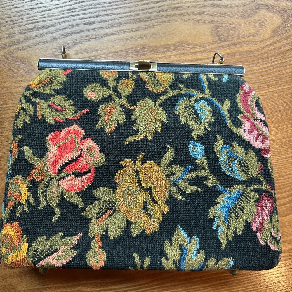 Vintage carpet tapestry bag
